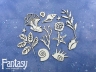 Чипборд Fantasy набор "Теплое море-5 2896", размер от 1,3*1,5 см до 5*5,6 см