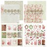 A set of double-sided CraftPaper "Tea rose" 9 sheets, size 20*20cm, 190 gr/m2 