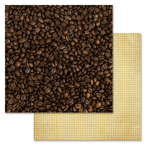 Double-sided sheet of ScrapMania paper "The magic of coffee. Arabica", size 30x30 cm, 180 g/m2