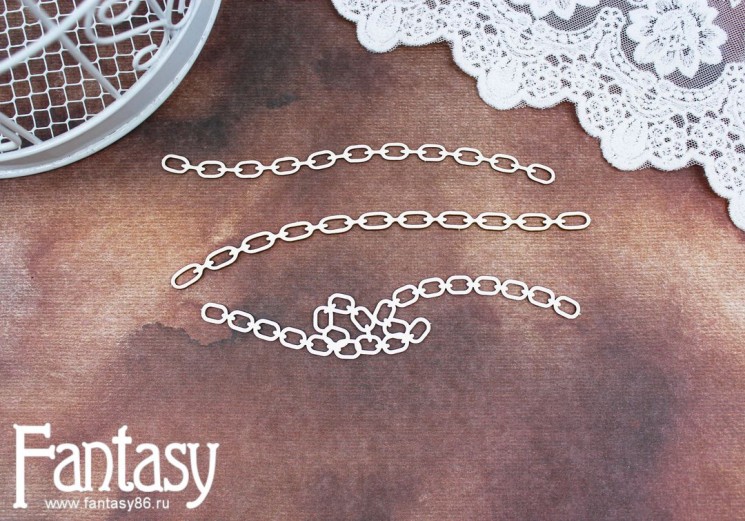 Fantasy chipboard set "Chains No. 2 "2524" sizes from 15*0.8 to 13.1*2.5 cm, in a set of 3 pcs