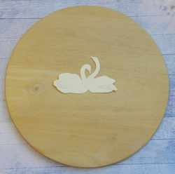 Вырубка лебеди любви  бумага шампань кардсток 300 гр.