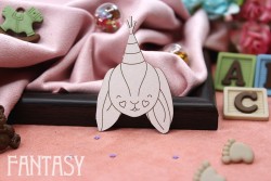 Чипборд Fantasy "Кролик с колпаком 2166" размер 5,5*3,2 см