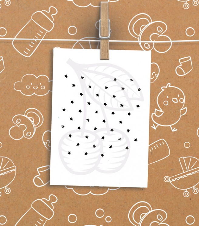 Rubber stamp "Background Stars" Sweet Time, size 5x5cm