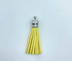 Yellow tassel pendant, size 5.8 cm, 1 pc