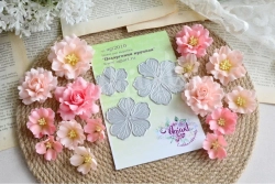 Ножи для вырубки "Пеларгония крупная" от AgiArt, размер 55*55 mm., 47*47 mm., 37*37 mm.