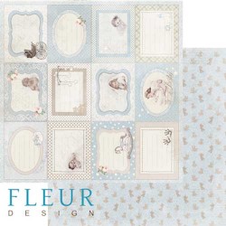 Double-sided sheet of paper Fleur Design Our baby Boy 