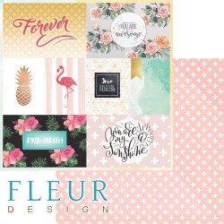 Double-sided sheet of paper Fleur Design Vacation 