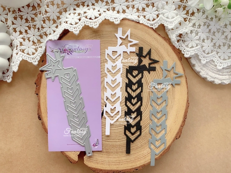 Нож для вырубки FantasyScrap «Звёздное направление», Fd-1746, размер 13*4 см 