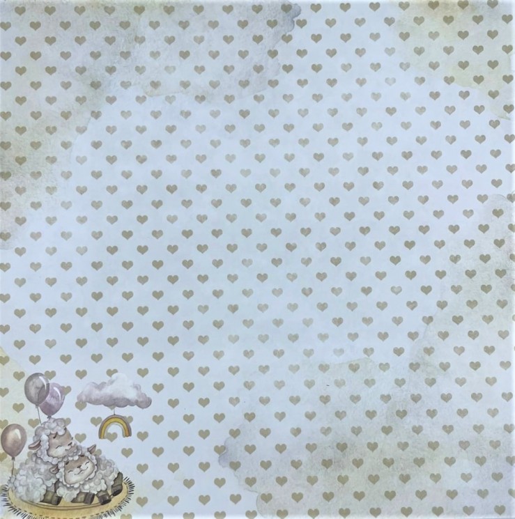 Односторонний лист бумаги MonaDesign "Волшебные сны 10", размер 30,5х30,5 см, 190 гр/м2
