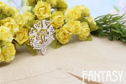 Чипборд Fantasy "Элемент росписи Гжель 1527" размер 3,7*4 см