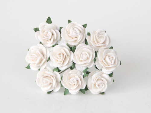 Розы "белые" размер 1,5см, 5 шт