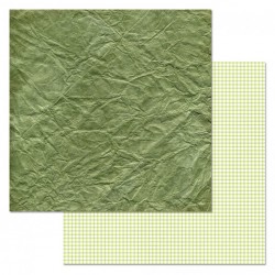 Двусторонний лист бумаги ScrapMania "Фономикс. Зеленый. Бумага", размер 30х30 см, 180 гр/м2