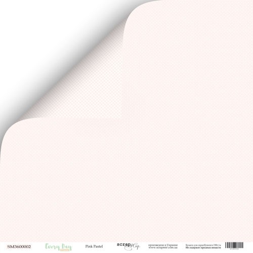 Двусторонний лист бумаги ScrapМир Every Day Pastel "Pink Pastel" размер 30*30см, 190гр