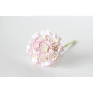 Cherry flowers medium "Pale pink + white" size 1.5-2 cm 5 pcs