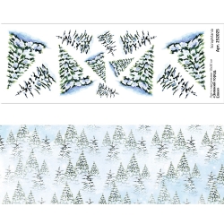 Лист с картинками 10х30 см "Зимний город. Елки" (ScrapMania), 180 гр