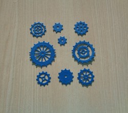 Cutting gear No. 2 blue design paper mother of pearl 290 gr. 