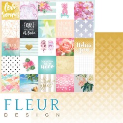 Двусторонний лист бумаги Fleur Design Каникулы "Новый день", размер 30,5х30,5 см, 190 гр/м2