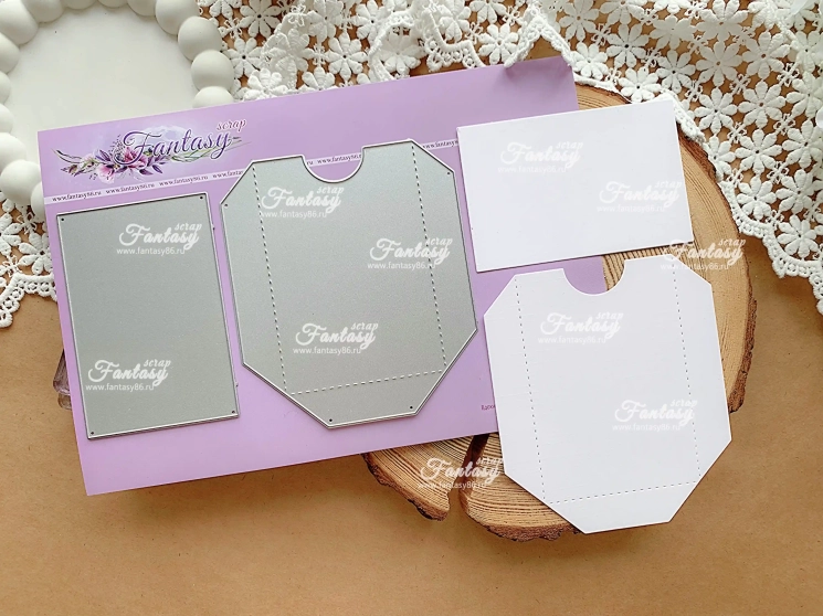 Нож для вырубки FantasyScrap «Карман для фото», Fd-1749, размер 6,5*9,5 см: 9*6 см