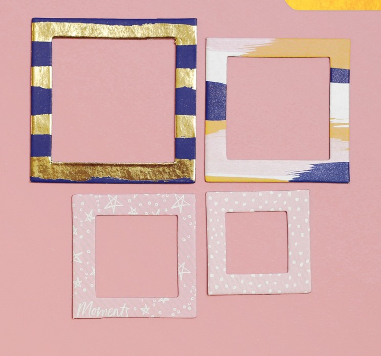 Set of decorative frames with foil "YOUR DREAMS", 4 pcs
