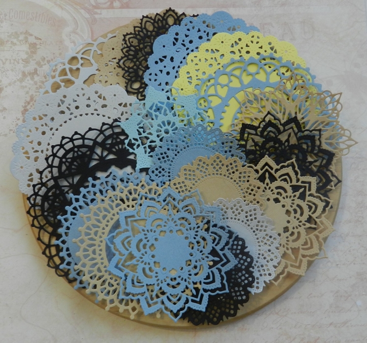 Вырубка набор салфеток 19 шт. бумага матовая дизайнерская 160 гр и 125 гр.