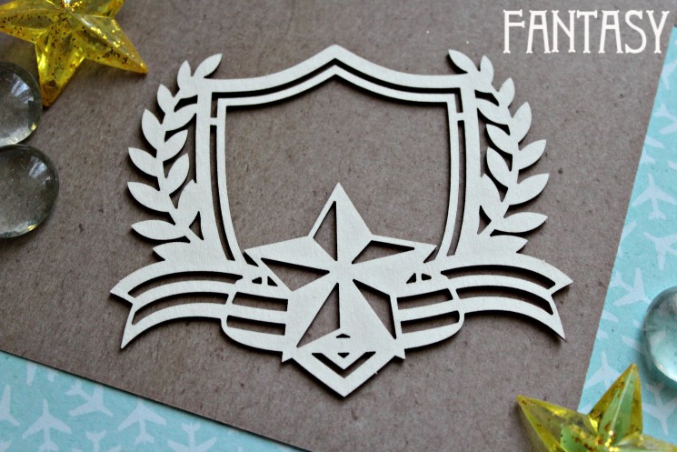 Chipboard Fantasy "Frame with a star 1155" size 8.5*7.5 cm