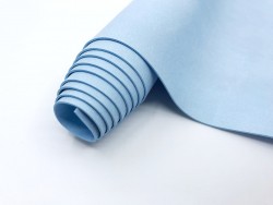 Переплётный кожзам, цвет голубой матовый, 55Х46 см, 225 г/м2