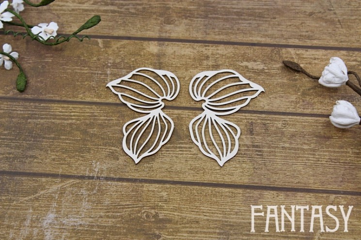 Чипборд Fantasy "Листочки 2113" 2 шт размер 5,6*4,7 см 