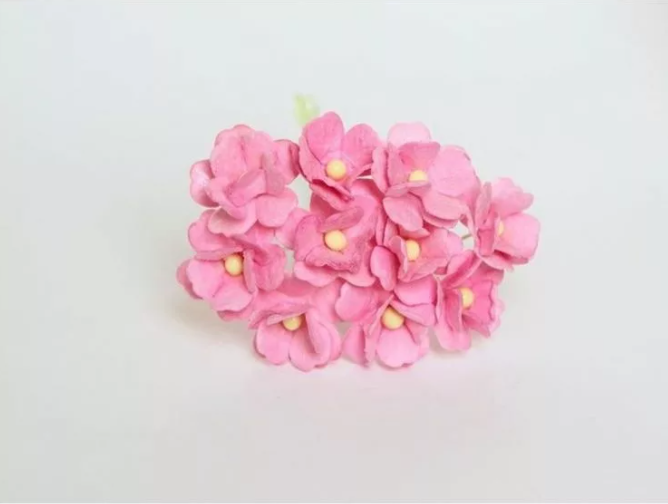 Цветы вишни средние "Розовые" размер 1,5-2 см 5 шт