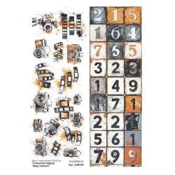 Лист с картинками 10х30 см "Стальное сердце. Кадр пленки" (ScrapMania)