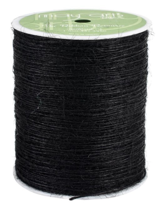 Fleecy cord 1 mm, color Black, length 1 m