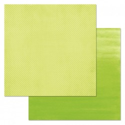 Двусторонний лист бумаги ScrapMania "Фономикс. Зеленый. Горошек", размер 30х30 см, 180 гр/м2 