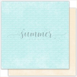 Двусторонний лист бумаги Summer Studio Vanilla Dreams "Words" размер 30,5*30,5см, 190гр