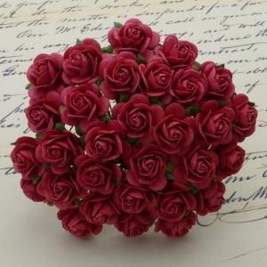Roses "Red-coral" size 1.5 cm, 10 pcs