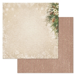 Двусторонний лист "Винтажный Новый Год. Рождественская сказка", размер 30*30 см, 180гр (ScrapMania) 