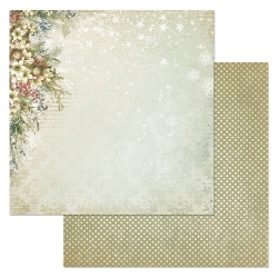Двусторонний лист "Винтажный Новый Год. Звездопад", размер 30*30 см, 180гр (ScrapMania)
