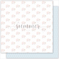 Двусторонний лист бумаги Summer Studio Vanilla Dreams "Sheep" размер 30,5*30,5см, 190гр