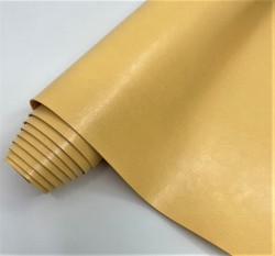Переплётный кожзам Италия, цвет Светло-жёлтый глянец, 33Х70 см