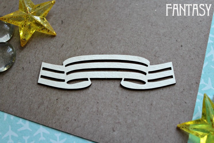 Чипборд Fantasy "Георгиевская ленточка 1182» размер 7,7*2 см