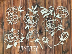 Чипборд Fantasy набор «Пышные розы 2378»
