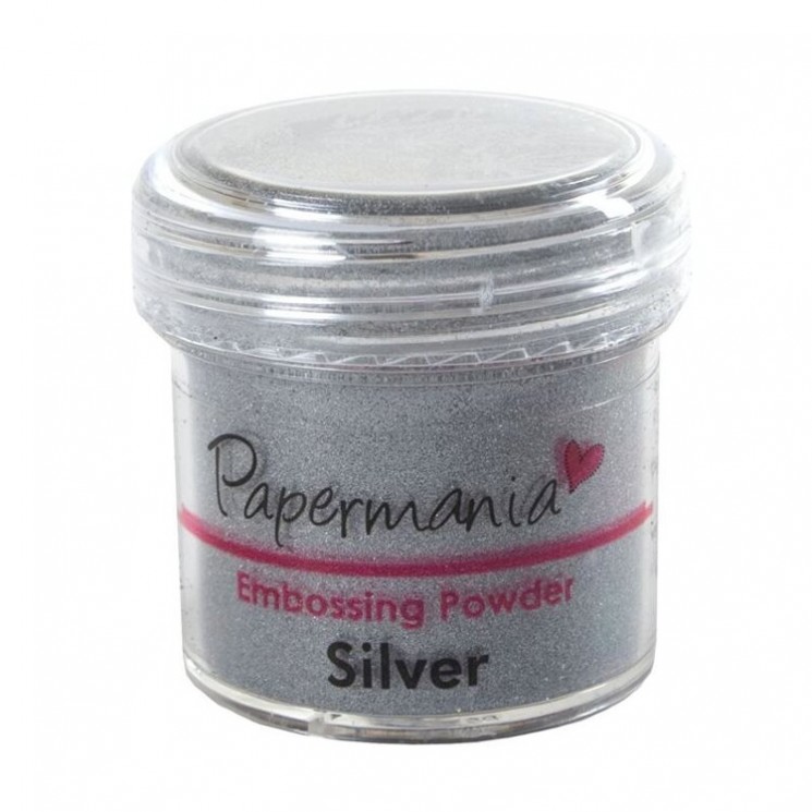 PAPERMANIA embossing powder, silver color, 30ml