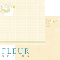 Двусторонний лист бумаги Fleur Design Я расту "Записка", размер 30,5х30,5 см, 190 гр/м2