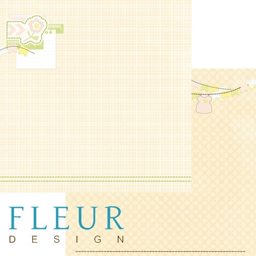 Двусторонний лист бумаги Fleur Design Я расту "Записка", размер 30,5х30,5 см, 190 гр/м2