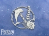 Чипборд Fantasy «Теплое море (Морская рамка с дельфином) 2906» размер 8,7*9,1 см
