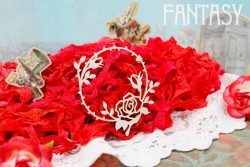 Чипборд Fantasy "Рамка с розами 1867" размер 7,5*8 см