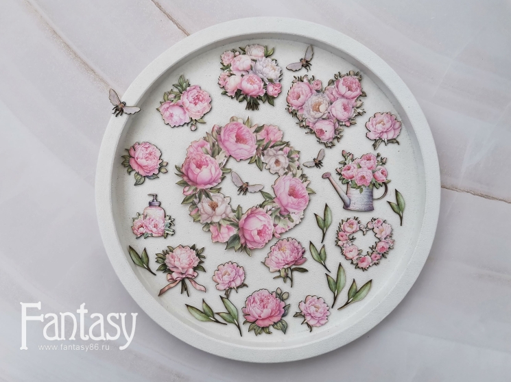 Высечки Fantasy на картоне 1 мм "Шарман 78",  в наборе 23 шт  