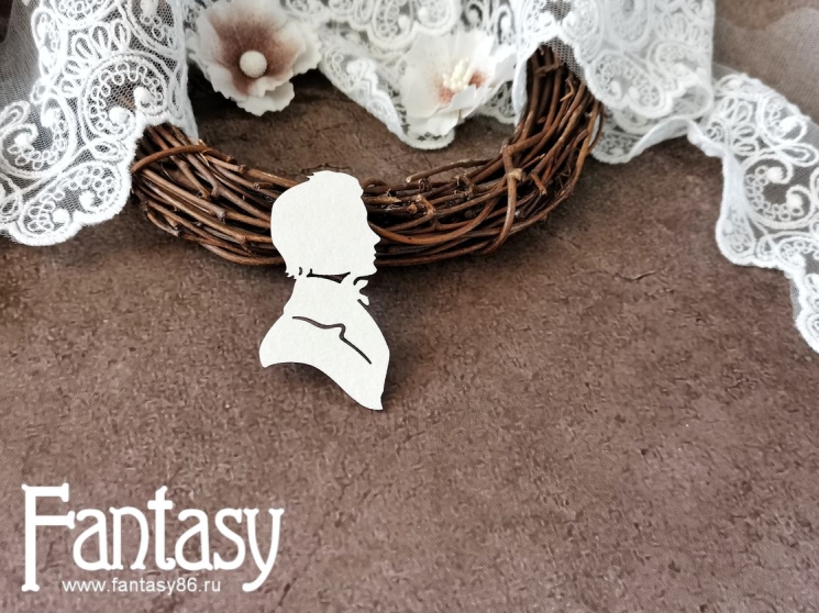 Чипборд Fantasy шарман "Силуэт мужчины 3549", размер 5,6*3 см