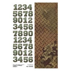 Лист с картинками 10х30 см "Радость Победы. Цифры" (ScrapMania)