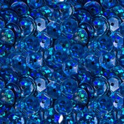 Пайетки "Zlatka" россыпью, василёк с голографией №01, 6 мм, 10 гр
