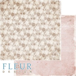 Double-sided sheet of paper Fleur Design Winter vintage 