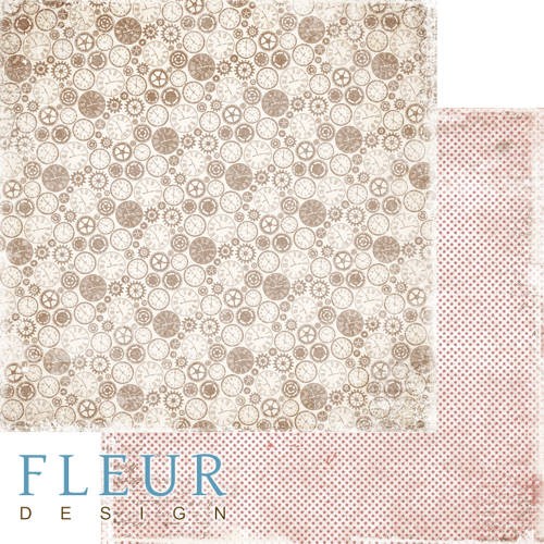 Double-sided sheet of paper Fleur Design Winter vintage "Chimes", size 30. 5x30. 5 cm, 190 gr/m2